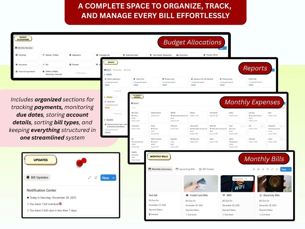 All-In-One Budget Tracker | Notion