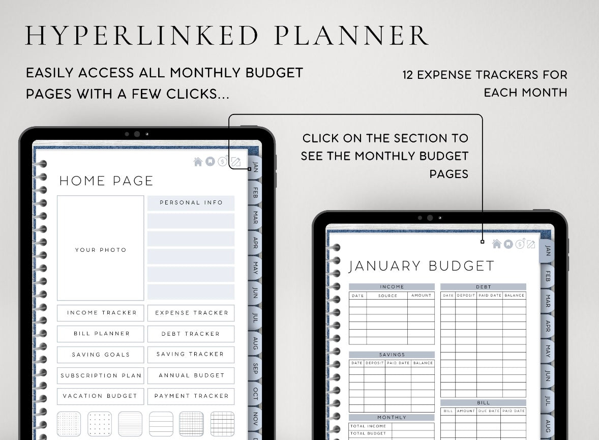 All-In-One Budget Template - GoodNotes, Notability, Noteshelf, NotesWriter, etc